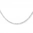 Singapore Necklace 14K White Gold 20" Length