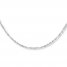 Singapore Necklace 14K White Gold 20" Length