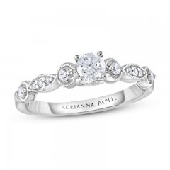 Adrianna Papell Diamond Engagement Ring 3/8 ct tw 14K White Gold