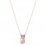 Le Vian Amethyst Cat Necklace 1/5 ct tw Diamonds 14K Strawberry Gold 18"