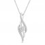 Diamond Necklace 1/3 ct tw 10K White Gold