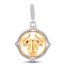 True Definition Taurus Zodiac Charm Sterling Silver/10K Yellow Gold