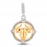 True Definition Taurus Zodiac Charm Sterling Silver/10K Yellow Gold