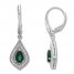 Lab-Created Emerald Earrings Sterling Silver