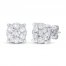 Diamond Fashion Stud Earrings 1 1/2 ct tw 10K White Gold