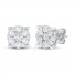 Diamond Fashion Stud Earrings 1 1/2 ct tw 10K White Gold