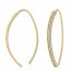 Glitter Open Hoop Earrings 10K Yellow Gold