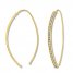 Glitter Open Hoop Earrings 10K Yellow Gold