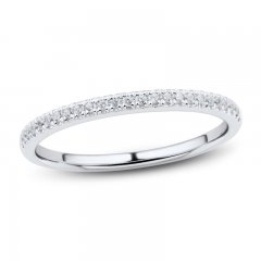 Diamond Wedding Band 1/10 ct tw Round-Cut 14K White Gold