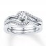 Diamond Bridal Set 1/3 ct tw Round-cut 10K White Gold