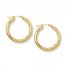 Hoop Earrings 14K Yellow Gold 35mm