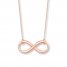 Infinity Necklace 14K Rose Gold