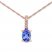 Tanzanite & White Topaz Necklace 10K Rose Gold