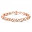 Encircled by Love Diamond Line Bracelet 1 ct tw Round-cut 10K Rose Gold 7.25"