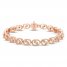 Encircled by Love Diamond Line Bracelet 1 ct tw Round-cut 10K Rose Gold 7.25"