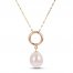 Cultured Pearl Necklace 14K Yellow Gold 18"