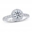 THE LEO Ideal Cut Diamond Engagement Ring 1-1/3 ct tw 14K White Gold