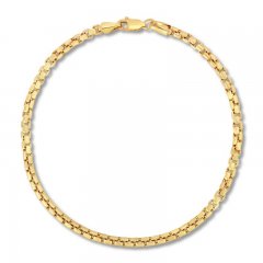 Box Chain Bracelet 10K Yellow Gold 9" Length