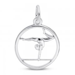 Gymnast Charm Sterling Silver