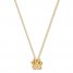 Paw Print Necklace with Diamond 14K Yellow Gold