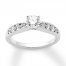 Diamond Engagement Ring 5/8 ct tw Round-cut 14K White Gold