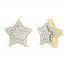 Men's Diamond Star Stud Earrings 1/4 ct tw Round-cut 10K Yellow Gold