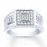 Men's Diamond Ring 1/2 ct tw Round-cut 10K White Gold