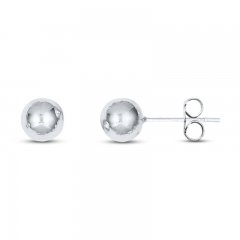 6mm Ball Earrings Sterling Silver