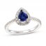 Le Vian Sapphire Ring 3/8 ct tw Diamonds 14K Vanilla Gold