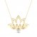 By Women For Women Diamond Lotus Necklace 1/20 ct tw 10K Yellow Gold 18"