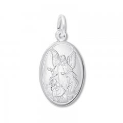 Guardian Angel Charm Sterling Silver