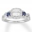 Neil Lane Sapphire Engagement Ring 1-1/8 cttw Diamonds 14K Gold