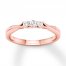 Three-Stone Diamond Ring 1/5 ct tw Round-cut 14K Rose Gold