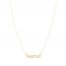 Mama Script Necklace 10K Yellow Gold 18"