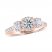 THE LEO Ideal Cut Diamond 3-Stone Engagement Ring 1 ct tw 14K Rose Gold