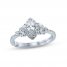 Monique Lhuillier Bliss Diamond Engagement Ring 1-1/8 ct tw Marquise & Round-cut 18K White Gold