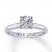 Leo Diamond Solitaire Ring 1 ct 14K White Gold