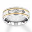 Men's Diamond Wedding Band 1/6 ct tw Stainless Steel