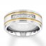 Men's Diamond Wedding Band 1/6 ct tw Stainless Steel