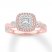 Diamond Engagement Ring 1/2 ct tw Princess/Round 10K Gold