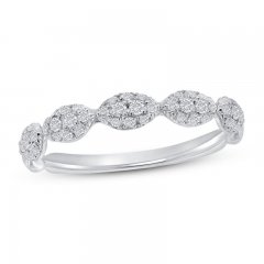 Diamond Anniversary Band 1/3 ct tw 10K White Gold