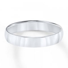 Wedding Band 10K White Gold 4mm