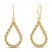 Rope Teardrop Dangle Earrings 10K Yellow Gold