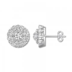 Diamond Earrings 1 ct tw Round-cut 14K White Gold