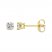 Diamond Solitaire Stud Earrings 1/5 ct tw Round-cut 14K Yellow Gold