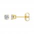 Diamond Solitaire Stud Earrings 1/5 ct tw Round-cut 14K Yellow Gold