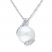 Cultured Pearl Necklace 1/10 ct tw Diamonds Sterling Silver