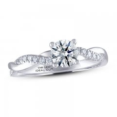 THE LEO Ideal Cut Diamond Engagement Ring 7/8 ct tw 14K White Gold