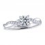 THE LEO Ideal Cut Diamond Engagement Ring 7/8 ct tw 14K White Gold