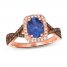 Le Vian Tanzanite Ring 3/8 ct tw Diamonds 14K Strawberry Gold